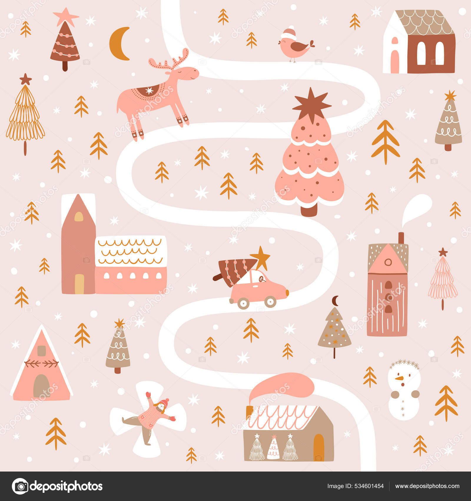 Pink Christmas Outdoor Poster Christmas Map New Year Landscape Road Stock Vector Image by ©tkuzminka #534601454 Pink Christmas Outdoor Poster Christmas Map New Year Landscape Road Stock Vector Image by ©tkuzminka #534601454