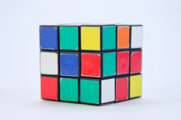 Rubik and white — Stock Photo, Image