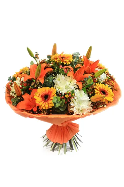 Beyaz arka plan üzerinde izole renkli buket