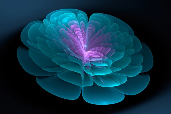 soyut mavi çiçek fraktal arka plan