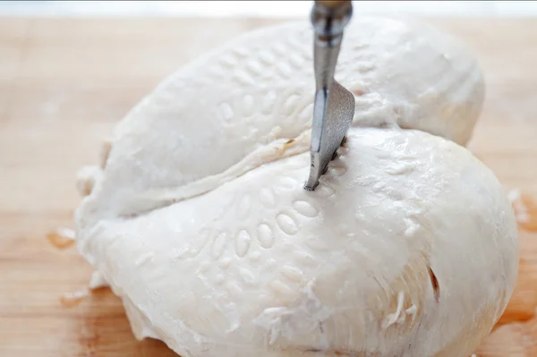 Boiled chicken breast in a steamer — Stock Photo, Image