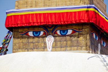 göz boudhanath dev Budist stupa Katmandu himalaya Nepal