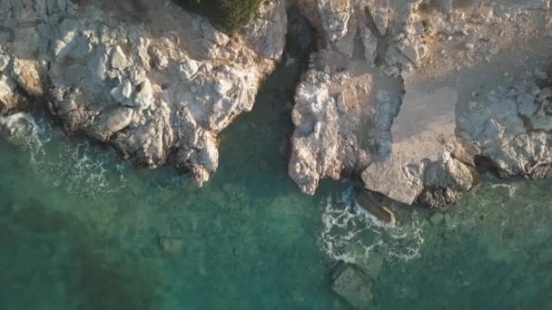 İyonik Deniz video 4K İHA 'sıyla Yunanistan' da yat turu — Stok video