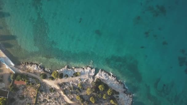 Voyage autour de la Grèce yachts en mer ionique vidéo 4K drone — Video