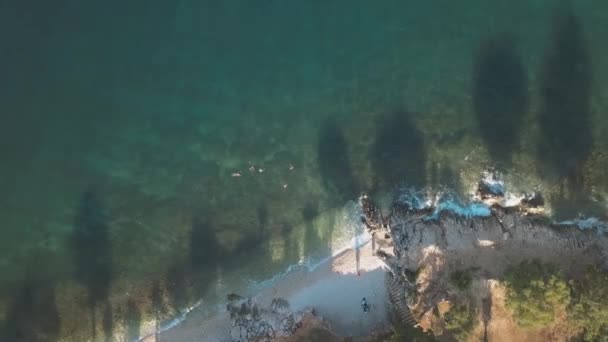 Путешествие по Греции яхты в Ionic Sea видео 4K дрон — стоковое видео