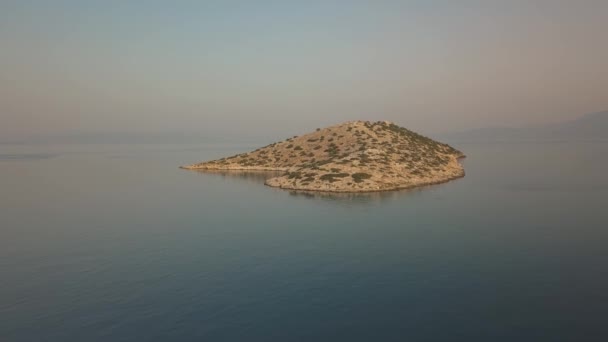 Podróżuj po Grecji jachty w Morzu Jońskim wideo 4K drone — Wideo stockowe