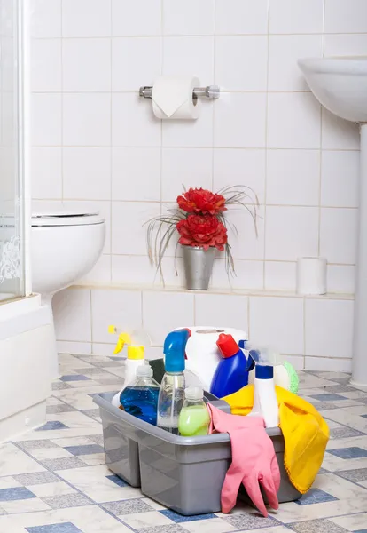 Washroom cleaning services — Stock Photo, Image