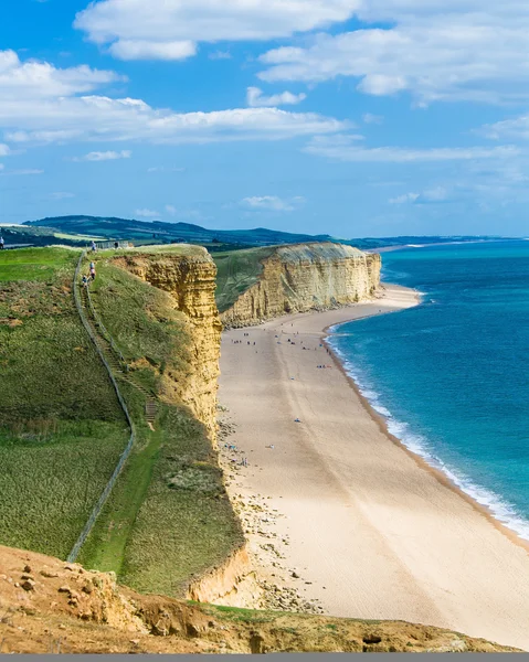 Dorset beach İngiltere'de burton bradstock