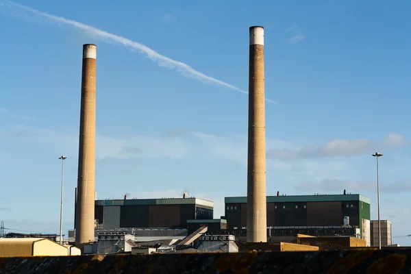 Tilbury Essex İngiltere'de Biyokütle enerji santrali — Stok fotoğraf