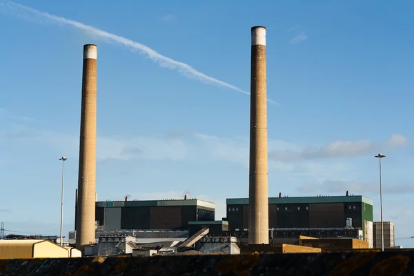 Central eléctrica de biomasa Tilbury Essex UK Imágenes de stock libres de derechos