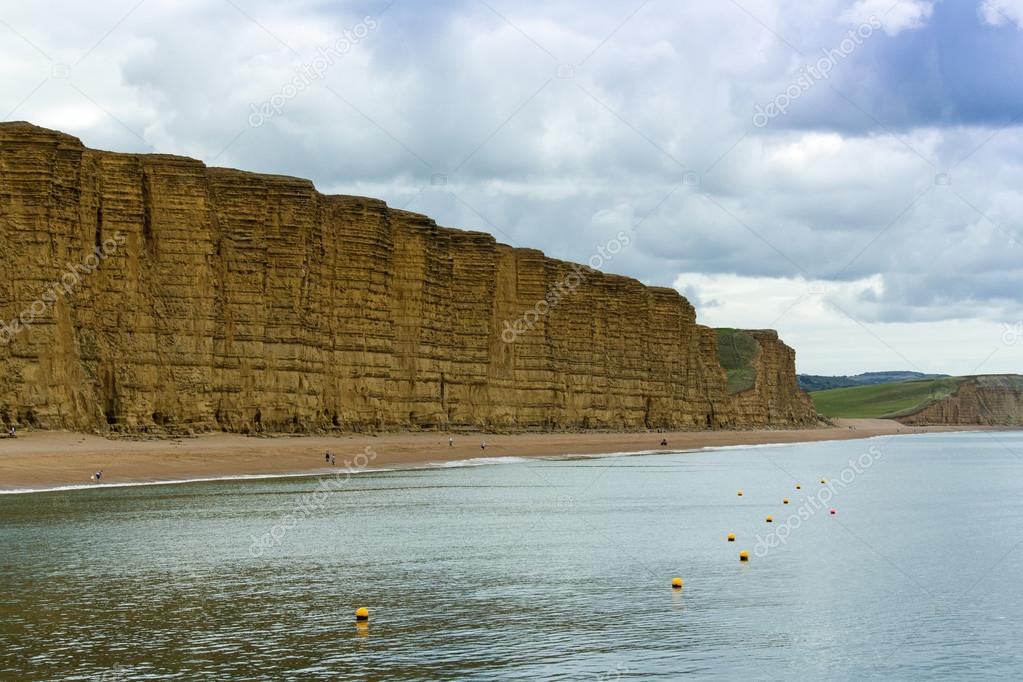 Dorset coastline uk bridport uk burton bradstock — Stock Photo