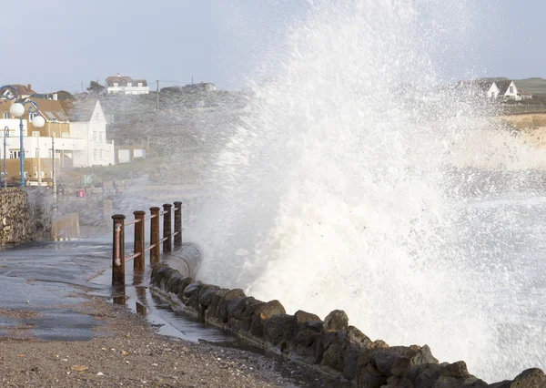Brittiska Storm surge Isle of wight — Stockfoto