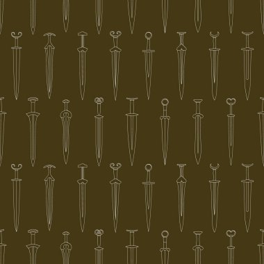 Projen için kadim kılıçlarla kusursuz desen