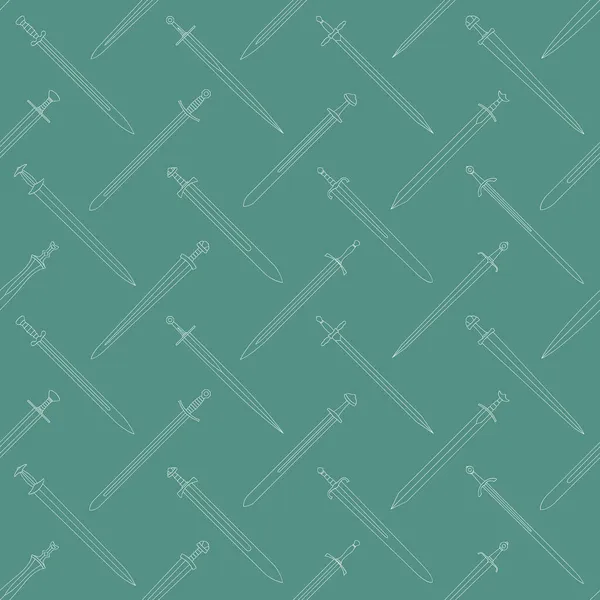 Seamless Pattern Ancient Swords Your Project — Stock Vector