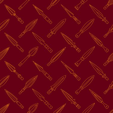 Projeniz için antik mızrak başlıklarına sahip kusursuz desen