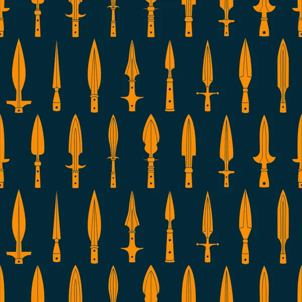 Seamless Pattern Ancient Spearheads Your Project — Stock Vector