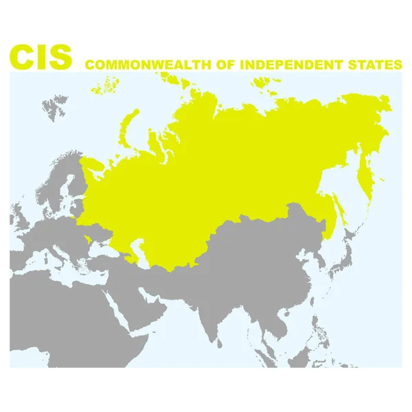 Mapa Vectorial Con Ubicación Comunidad Estados Independientes Para Proyecto — Vector de stock