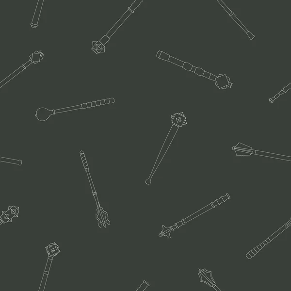 Seamless Pattern Ancient Battle Maces Your Project — Stockvektor