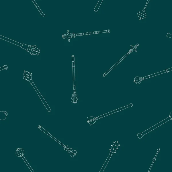 Seamless Pattern Ancient Battle Maces Your Project — Vettoriale Stock