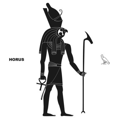 Projeniz için Antik Mısır tanrısı Horus ile vektör resmi