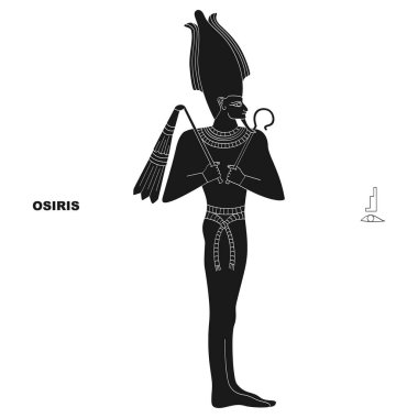 Projeniz için eski Mısır tanrısı Osiris ile vektör resmi