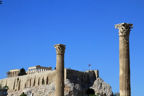 Uitzicht op de Akropolis — Stockfoto