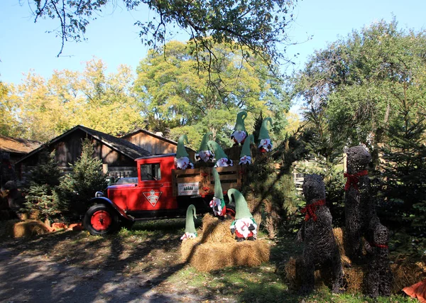 Décorations Noël Dans Parc — Photo