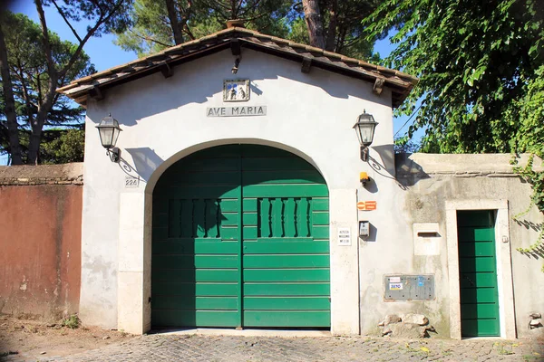 Antico Cancello Sulla Appia Roma Italia — Foto Stock