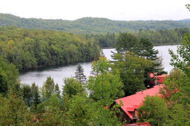 Landscape of Quebec, Canada, with lake and forest