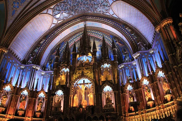 Interior Notre Dame Montreal Canada —  Fotos de Stock