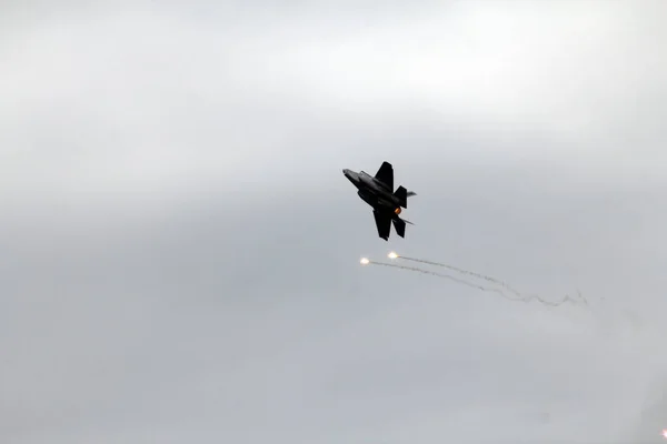 Jet Flying Sky Air Show — Stock Photo, Image