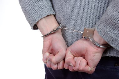 Teenager under arrest clipart