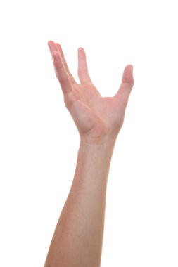 Hand rising and grabbing for other hands clipart