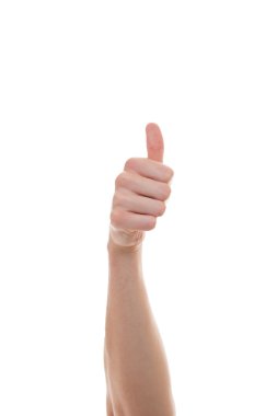 Thumbs up with white background and beautiful hand clipart