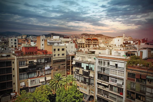 バルセロナの日没 ストック画像