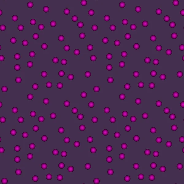 Abstract seamless pattern with voluminous fuchsia balls on dark lilac.Illustration of overlapping colorful dot pattern for background abstract ornament.For invitation,flyer,banner,textile,fabric,print