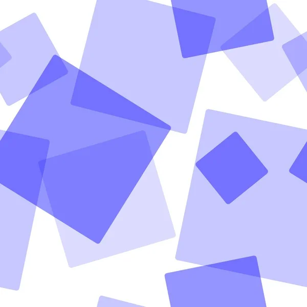 随意排列的重叠透明矩形 白色背景上浅蓝色色调的正方形无缝图案 铺装效果 时尚面料 家居装饰 — 图库照片