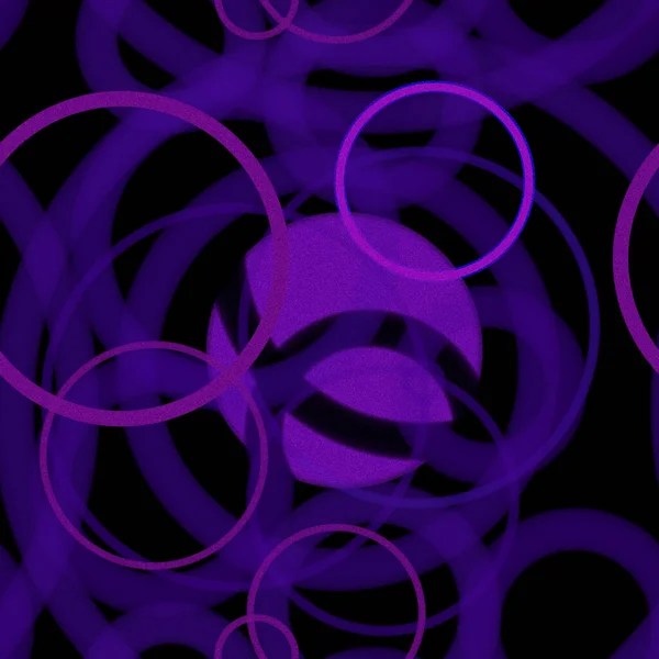 Geometrische Abstrakte Nahtlose Muster Zufällig Angeordneten Farbigen Ringen Mit Punkten — Stockfoto