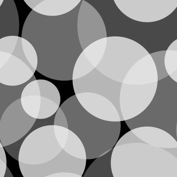 Абстрактный Узор Случайного Расположения Перекрывающихся Прозрачных Белых Кругов Черном Фоне — стоковое фото