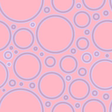 Rastgele düzenlenmiş gök mavisi halkaların geometrik ve soyut şekilsiz desenleri pembe arkaplandaki noktalar. Yarım tonlu şekiller sonsuz duvar kağıtları. Tekstil, ambalaj kağıdı, moda kumaşı baskısı için.