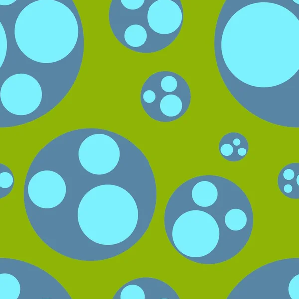 Abstract Seamless Pattern Turquoise Gray Different Size Balls Apple Green — Stock Photo, Image