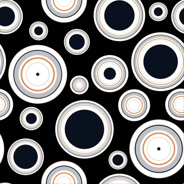 Siyah Arkaplanda Renkli Farklı Toplara Sahip Soyut Pürüzsüz Desenler Arka — Stok fotoğraf