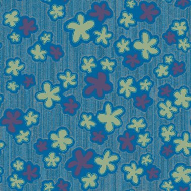 Minyatür leylak desenli modaya uygun kumaş deseni, beyaz renk çiçekleri. Gök mavisi grunge dokusunda moda tasarımı. Rastgele saçılmış motifler. Moda baskıları, tekstil, kumaş, ambalaj kağıdı için zarif şablon.