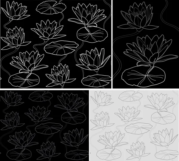 Pattern Waterlily — Zdjęcie stockowe