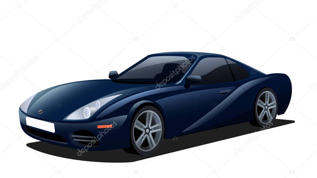 Sport car realistic vector illustration