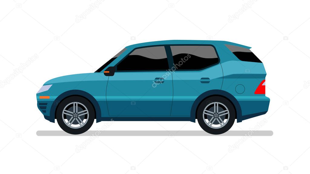 vector SUV car isolated illustration