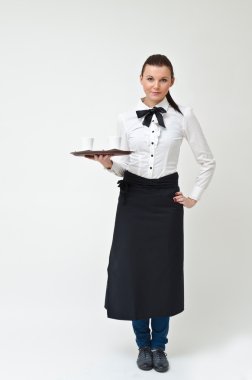 neşeli garson ya da barmen