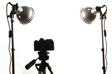 Macchina fotografica e luci