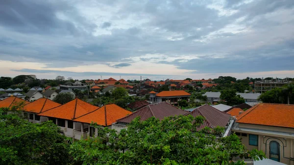 Vista Aérea Hermosa Salida Del Sol Denpasar Bali Indonesia Denpasar —  Fotos de Stock