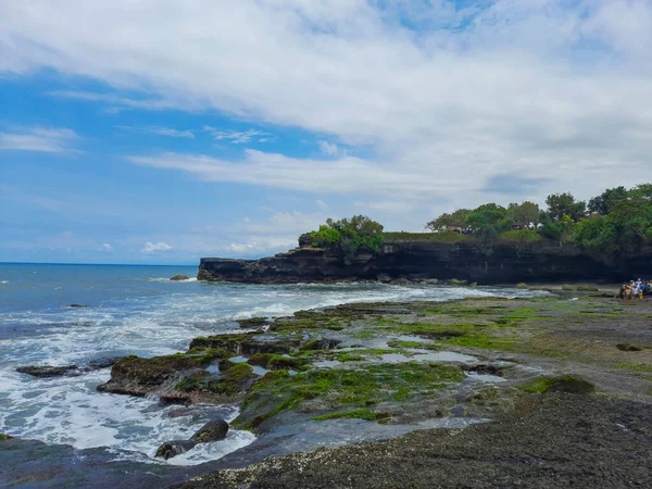 Utsikt Över Vackra Tanah Lot Temple Morgonen Denpasar Indonesien Oktober — Stockfoto